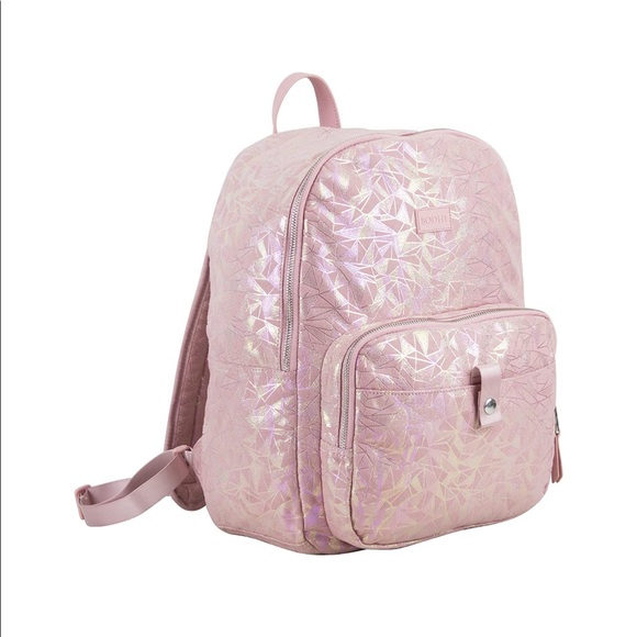 ❌SOLD❌ Pink iridescent geometric print backpack - Picture 3 of 12